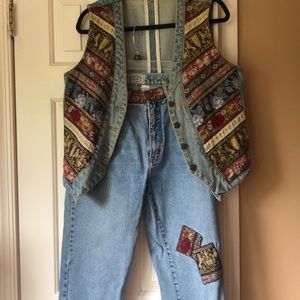 Jeans and vest